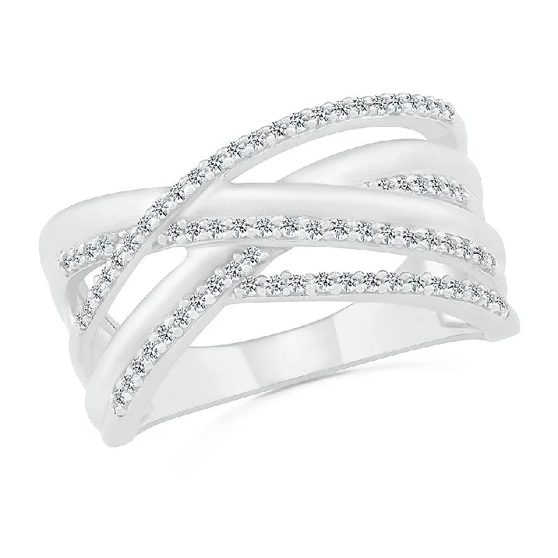 Twist Design Diamond Band, Anniversary Ring