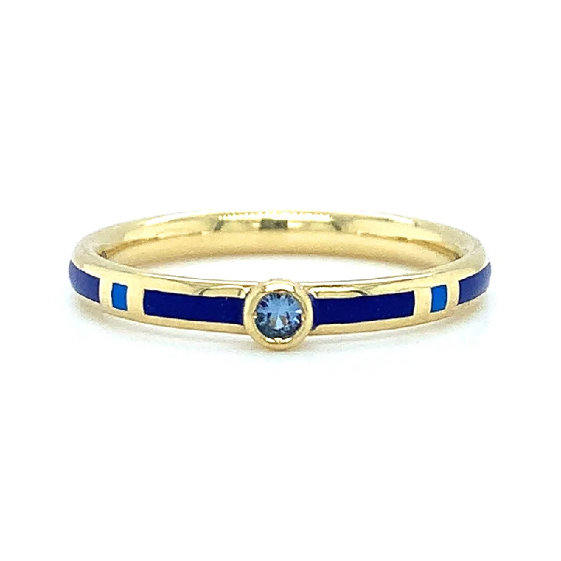 Yogo Sapphire & Enamel Band - "Rock Candy Royal Blue"