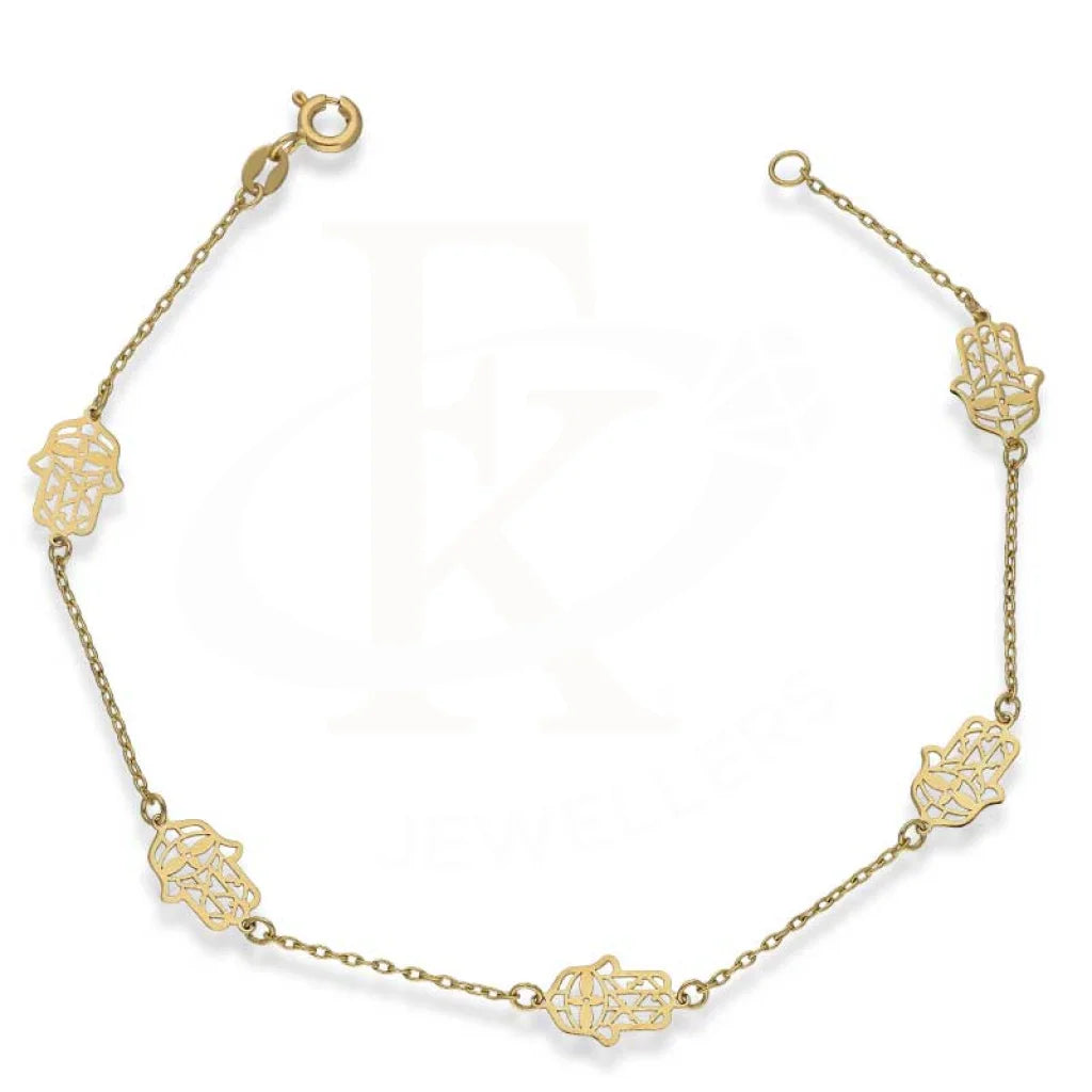 Gold Hamsa Hand Bracelet 18KT - FKJBRL18K2990