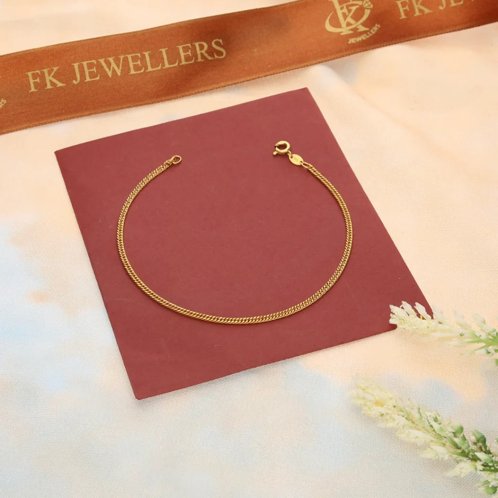 Gold Curb Bracelet 18KT - FKJBRL18K7647