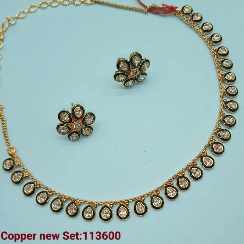 Padmawati Bangles Copper Gold Plated Necklace Set