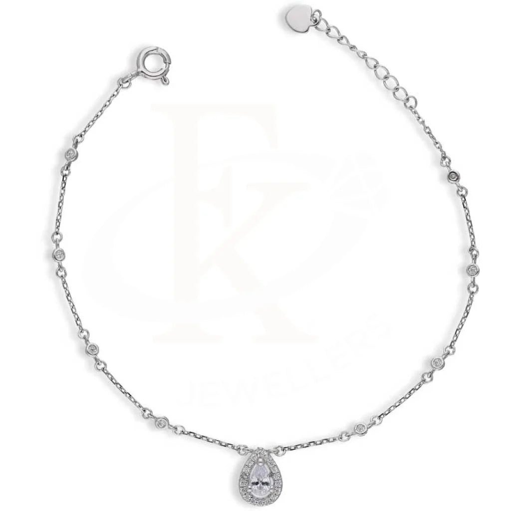 Sterling Silver 925 Pear Shaped Bracelet - FKJBRLSL2779