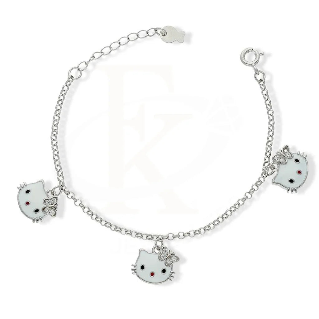 Sterling Silver 925 Hello Kitty Bracelet - FKJBRLSL2286