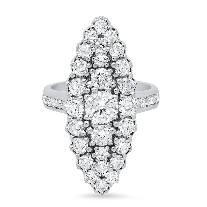 Jeanne D'arc Marquise Cluster Ring