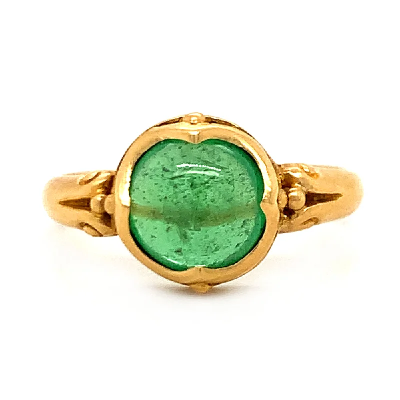 Yellow Gold & Tsavorite Garnet Ring - "Wicklow"