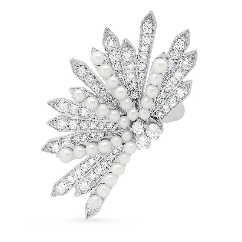 Penacho White Cocktail Ring