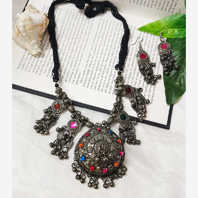 Bhavi Jewels Oxidised Plated Necklace Set