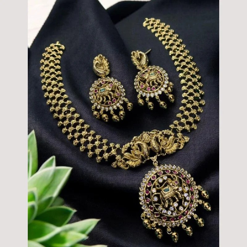 Sona Creation Gold Plated Austrian Stone Necklace Set