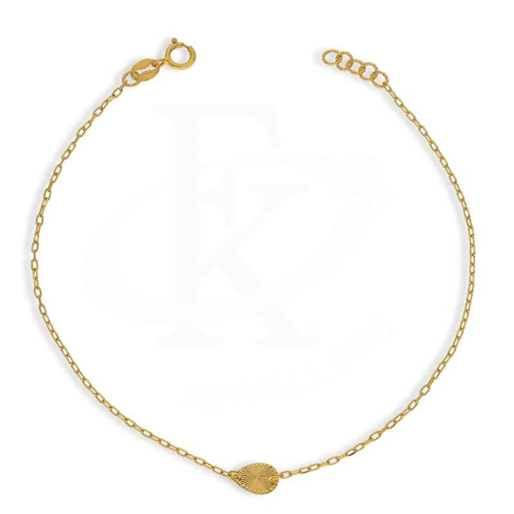 Gold Pear Shaped Bracelet 21KT - FKJBRL21K2942